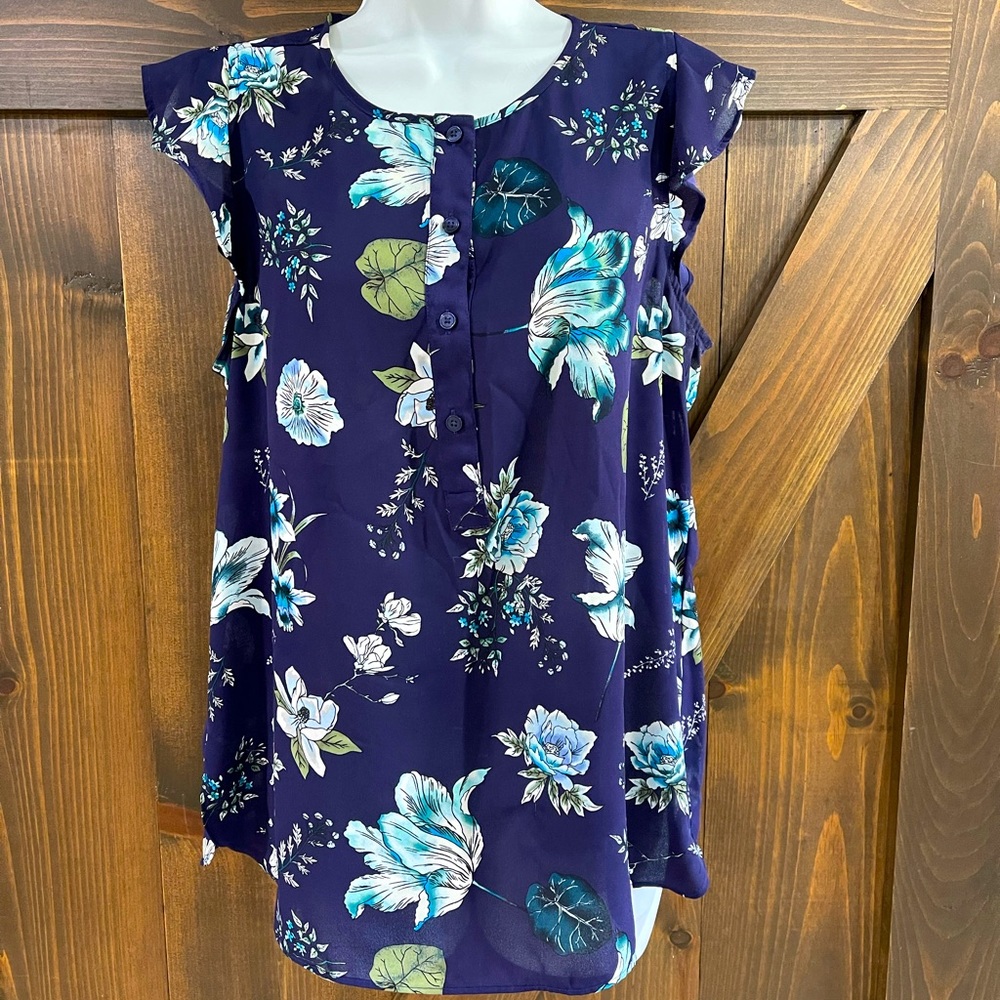 Loft Outlet Blouse short sleeve Womens size M